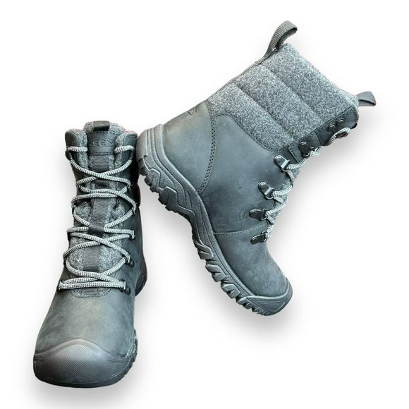 KEEN Women’s Size 6 M Greta Waterproof Insulated Boot 1026596 Black Wool - Picture 6 of 8